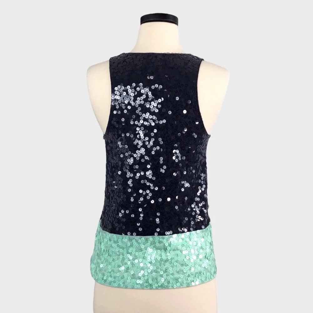 J Crew Sequin Colorblock Tank Top